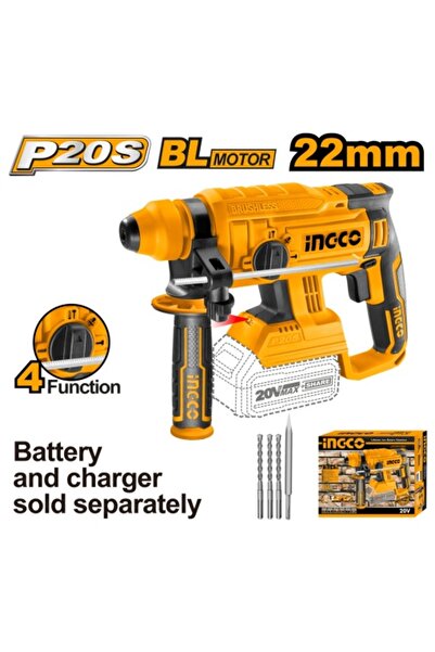 Ingco Βιομηχανικό Κρουστικό Δράπανο 20 V με Κινητήρα BL