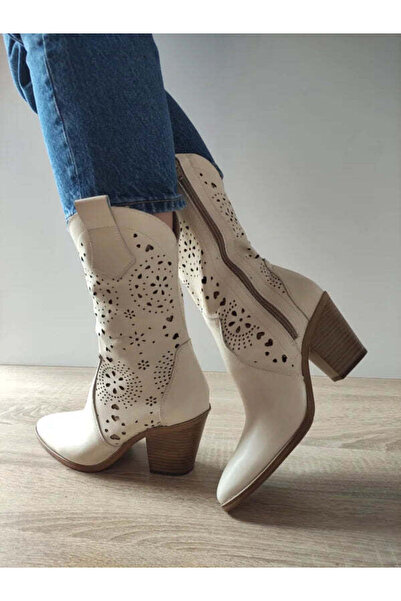PERLLA Κομψές Γυναικείες Καλοκαιρινές Μπότες 3624-1 Μπεζ - Μπεζ, 36