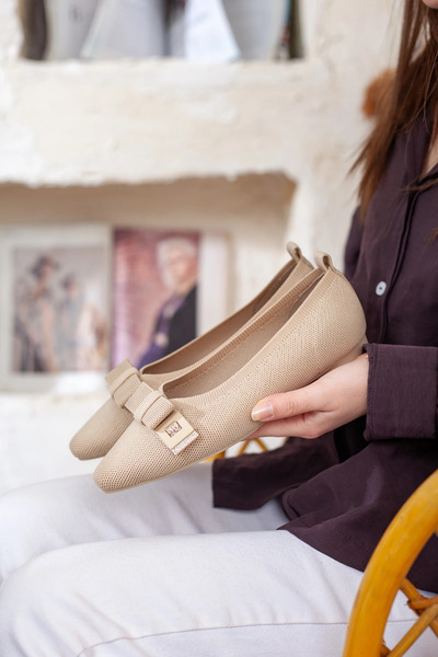 Adım Adım Γυναικεία Πλεκτά Υφασμάτινα Μπαλαρίνες