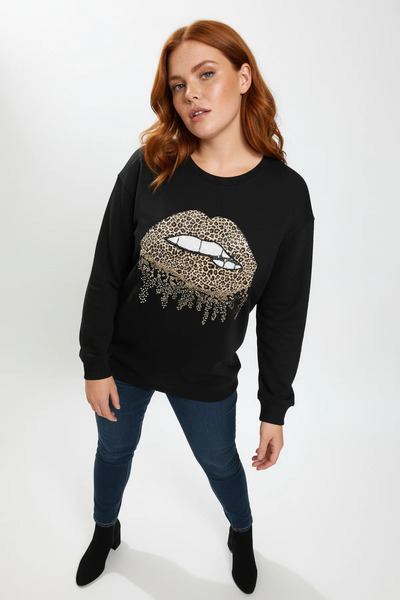 Shape Of You Φούτερ με στάμπα με χείλη