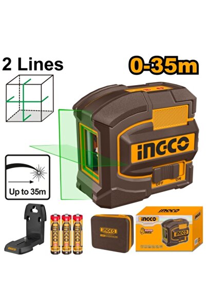 Ingco Κόκκινο αλφάδι λέιζερ με αυτόματη χωροστάθμηση 0-35 μ. HLL 156601