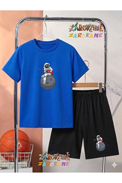 ZAROKANE Guitarist Astronaut Printed Top and Shorts/T-Shirt Summer Children's...