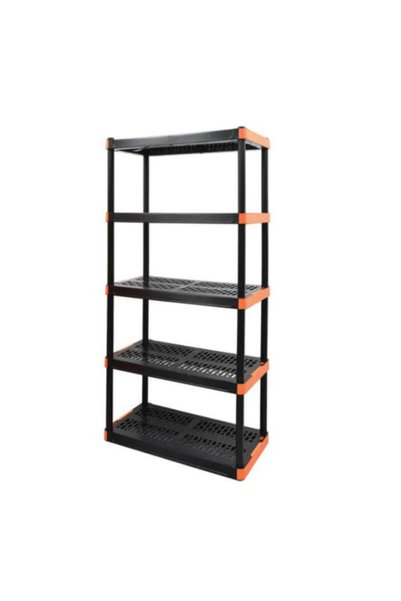 Tactix 5-Tier Freestanding Heavy Duty Rectangular Plastic Shelving Rack