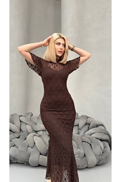 Paraf style Γυναικείο φόρεμα μίντι με δαντέλα και επένδυση, κομψό για εκδηλώσ...