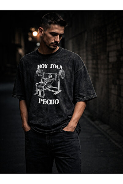 FREAK T-SHIRT Unisex Oversize Washed Black T-Shirt – Gothic, Angel & Floral P...