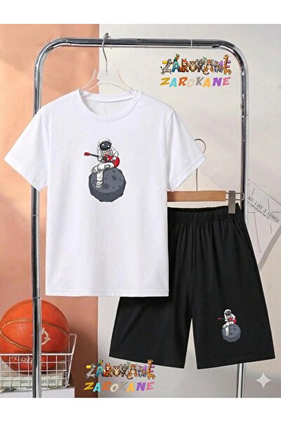 ZAROKANE Guitarist Astronaut Printed Top and Shorts/T-Shirt Summer Children's...