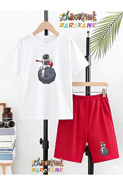 ZAROKANE Guitarist Astronaut Printed Top and Shorts/T-Shirt Summer Children's...