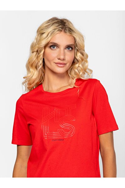 Heavy Tools Tricou de damă cu mânecă scurtă MAIZAW25 roșu M