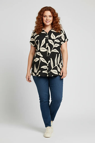 Shape Of You Πουκάμισο με κοντό μανίκι με στάμπα φύλλων