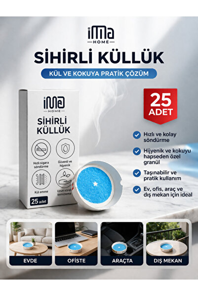 Bezos İMA Home Sihirli Küllük 25 Adet Dumansız Kokusuz Kül Toplayıcı Taşınabi...