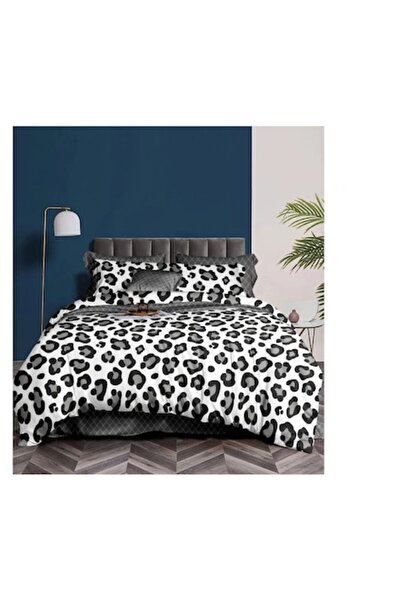 Pucioasa Κλινοσκεπάσματα, TERRA RELAX, Σχέδιο Λεοπάρ, 4 Τεμάχια, Μαύρο-Λευκό,...