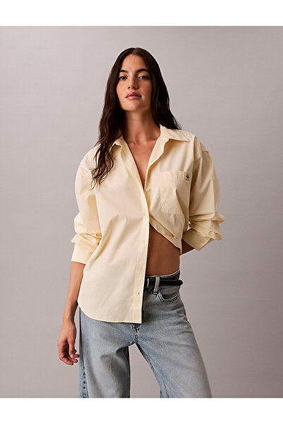 Calvin Klein Kadın Pamuklu Poplin Relaxed Fit Gömlek