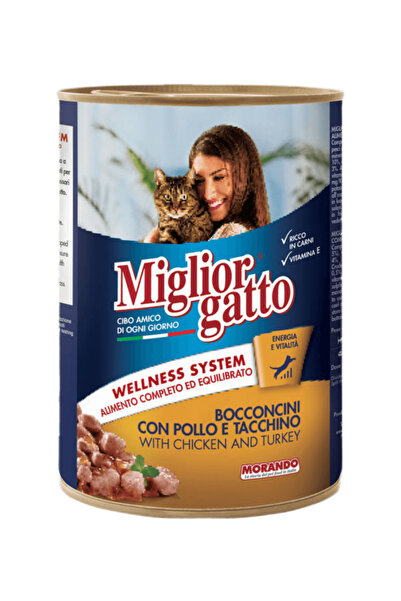 MORANDO MigliorGatto Tavuk Hindi Chunks Kedi Konserve 405gr 24 ADET