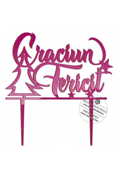 Decoratiuni Dulci Διακοσμητικό τούρτας Κράτσιουν Φερίκιτ! Ματζέντα