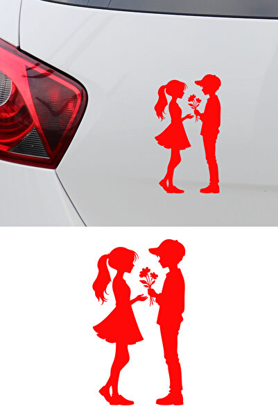 New Jargon Lover Car Sticker - Couple Silhouette Car Sticker - Couple Sticker...