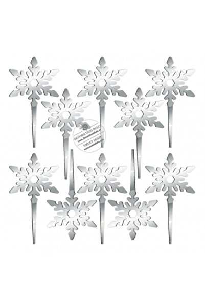 Decoratiuni Dulci Σετ 10 μίνι φούλγκι, διακοσμητικά πλεξιγκλάς - Ασημί καθρέφτης