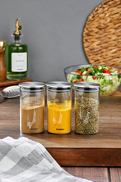Cooker 3-Pack 300 ml Borosilicate Glass Jars with Metal Lids Ckr3893