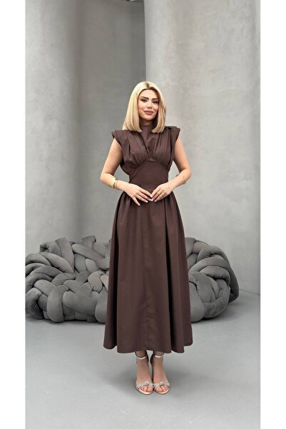 Paraf style Κομψό βραδινό φόρεμα μίντι μήκους με ντραπέ λεπτομέρεια