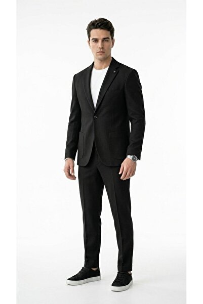 Plus Scorpion Ανδρικό καλοκαιρινό υφασμάτινο σετ με μπουφάν με ένα κουμπί και...