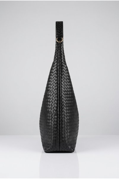 Baguar Women's Black Color Knitted Patterned Women's Shoulder Bag Large Size Stylish Daily Bag