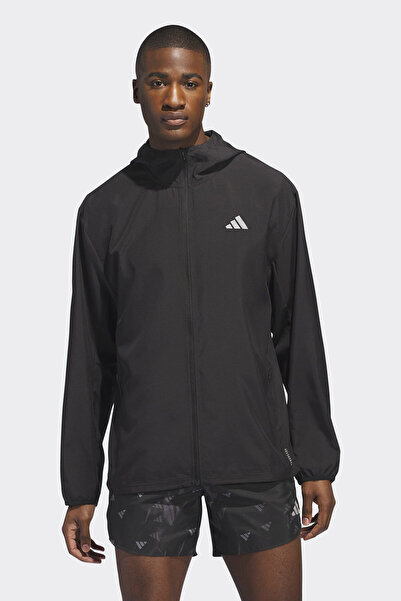 adidas IL7230-E Run It Jacket Erkek Yağmurluk-R&amp;uuml;zgarlık Siyah