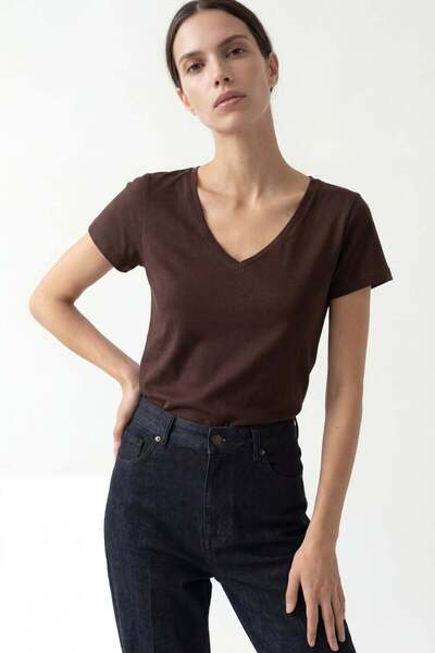 HAKKE Γυναικεία άνετη υφασμάτινη μπλούζα Oysho