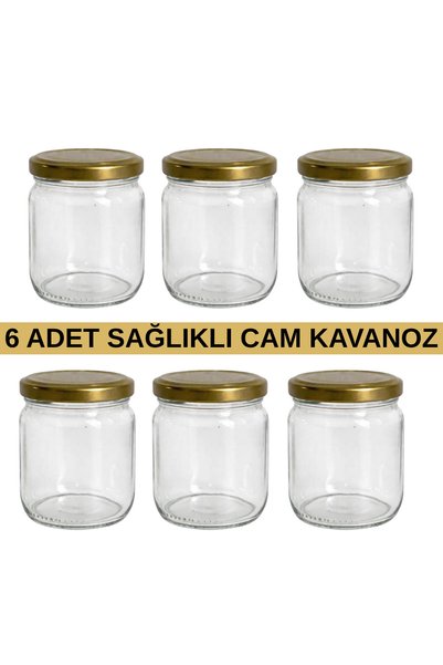 sara shoop 6 Glass Bottles (Multi-Purpose Use as Baby Food-Sauce-Hacamat Jars) 250 Cc with Gold Lid
