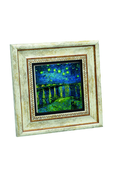 Sadrazam Μια Έναστρη Νύχτα στον Ποταμό Ρεν Εκτυπωμένος Πίνακας Φυσικής Πέτρας...