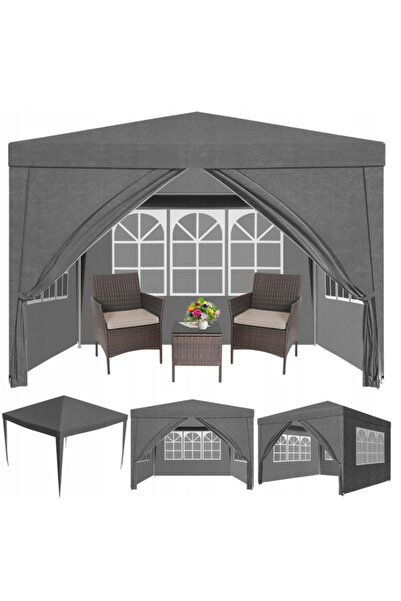 zola Κιόσκι κήπου με αφαιρούμενα τοιχώματα, 3x3x2.45 μ., 3 παράθυρα, ατσάλινο...