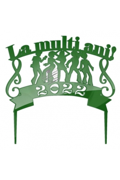 Decoratiuni Dulci Τοπέρ Λα πολλά ετών! ... AN NOU - Πράσινο