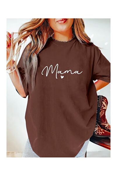 By Layina MAMA HEART T-SHIRT SA ŠTAMPOM, OVERSIZE, VELIKA VELIČINA
