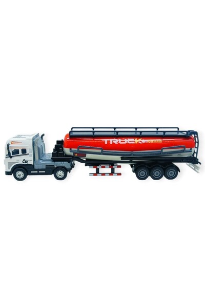 Vardem Metal Tır 1:24 - Sesli Işıklı Tanker Tır 39 cm - Beyaz Kafa