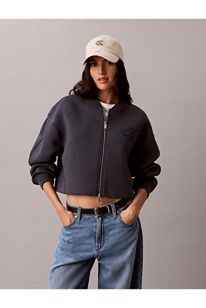 Calvin Klein Kadın Crop Sporty Scuba Bomber Ceket