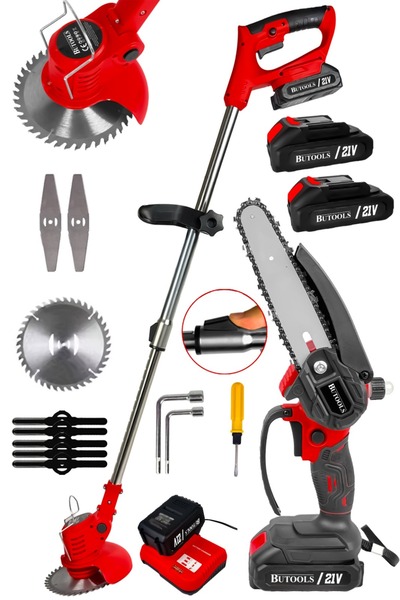 BUTOOLS BS-20 Akülü Şarjlı Ağaç Dal Kesme Budama Testere Ot Çim Çayır kesme B...