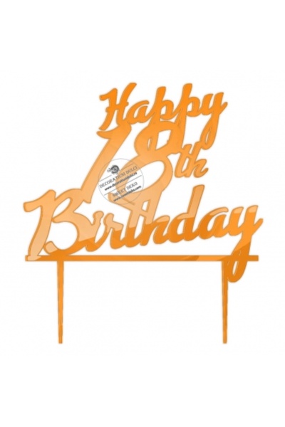 Decoratiuni Dulci Διακοσμητικό τούρτας για τα 18α γενέθλια, πλεξιγκλάς - Πορτ...