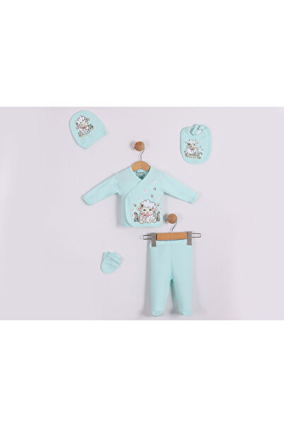 Rise Raba Sheep Printed Girls' 5-Piece Hospital Outfit Set