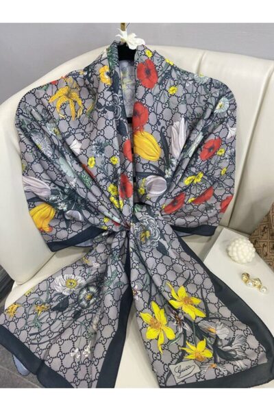 Oxygen Scarfs Floral Pattern Cotton Soft Shawl 65355