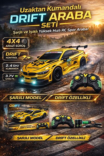 scntoys 2.4GHz 1:16 Ölçek Drift Araba 4x4 Uzaktan Kumandalı Araba Şarjlı 20 K...