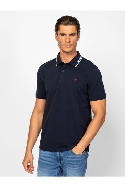 Heavy Tools Tricou polo bărbătesc DRISCOL, albastru închis, mărimea M
