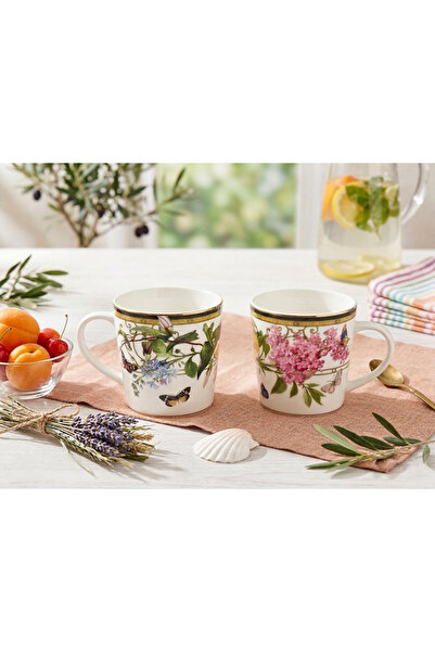 618 CONCEPT Porselen Muse Garden Double Mug Set 9.5X9.6 cm