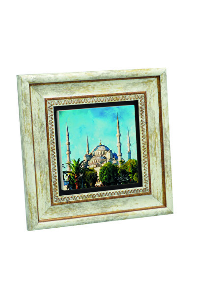 Sadrazam Tablou din piatră naturală imprimat cu Moscheea Sultanahmet 20X20KRT-13