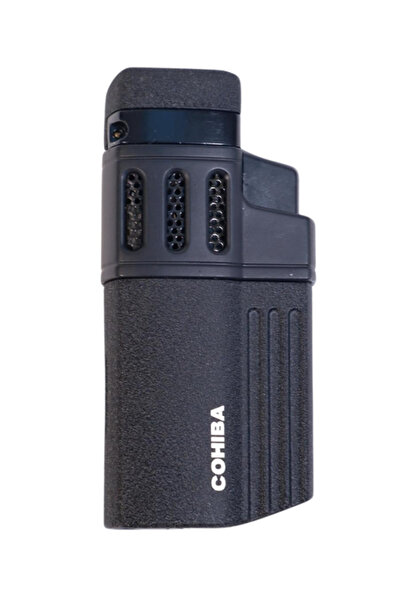 COHİBA 4 Torch Pürmüz Delicili Siyah Metal Puro Çakmağı