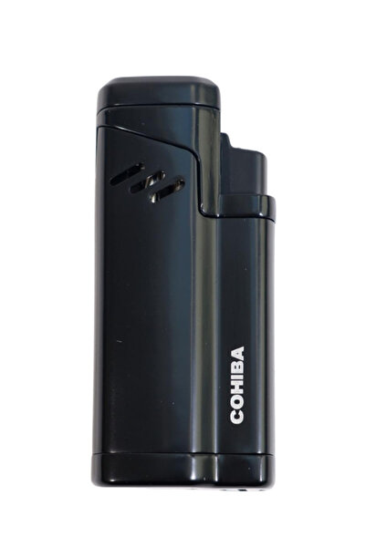 COHİBA 4 Torch Pürmüz Delicili Siyah Metal Puro Çakmağı