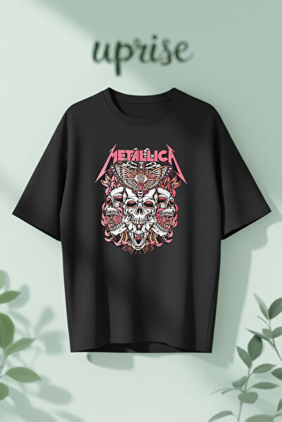 Vordevia Tricou oversize din bumbac cu imprimeu Metallica