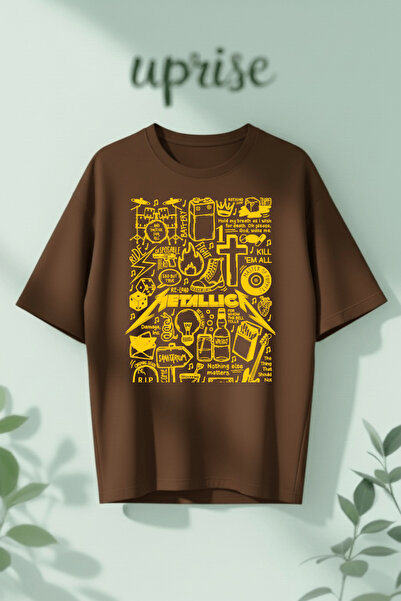 Vordevia Μπλουζάκι Oversize από βαμβάκι με στάμπα Metallica