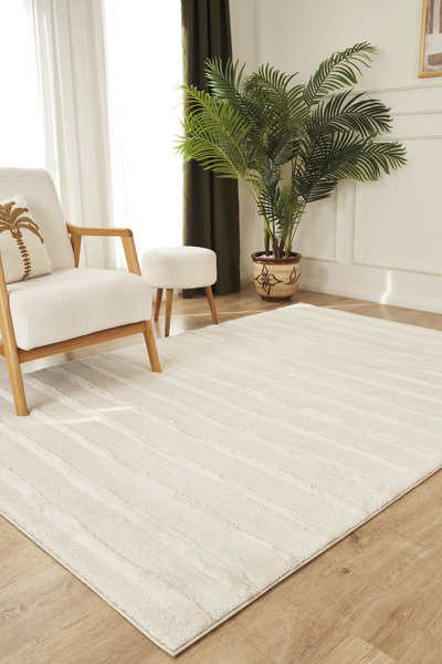 Kaşmir Halı 7/24 Plushy Basra Krem 200x290 cm
