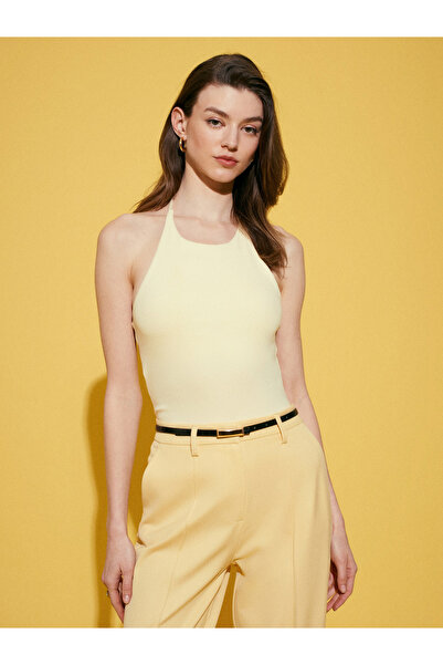 Dilvin 21051 Λουράκι λαιμού Halter-Ανοιχτό κίτρινο