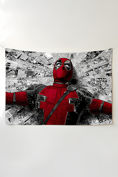Charmbi Αισθητικό υφαντό τοίχου με θέμα Deadpool Marvel – Υφαντό διακόσμησης ...