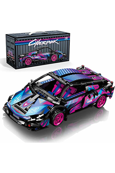 MJ TOYS Lego Lamborghini Revuelto Yarış Arabası Cyberpunk Lego Araba Yapı Blo...