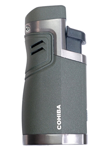 COHİBA 4 Torch Pürmüz Delicili Haki Metal Puro Çakmağı